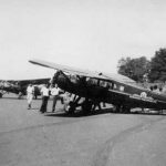 Aerovías Nacionales en la playa de Puntarenas.