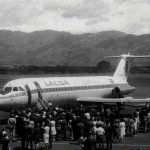 Llegada del primer jet de LACSA, BAC 1-111 400, TI-1056C, "El Tico"